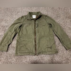 Madewell Olive Green Utility Jacket Zip Front Military Style Lightweight